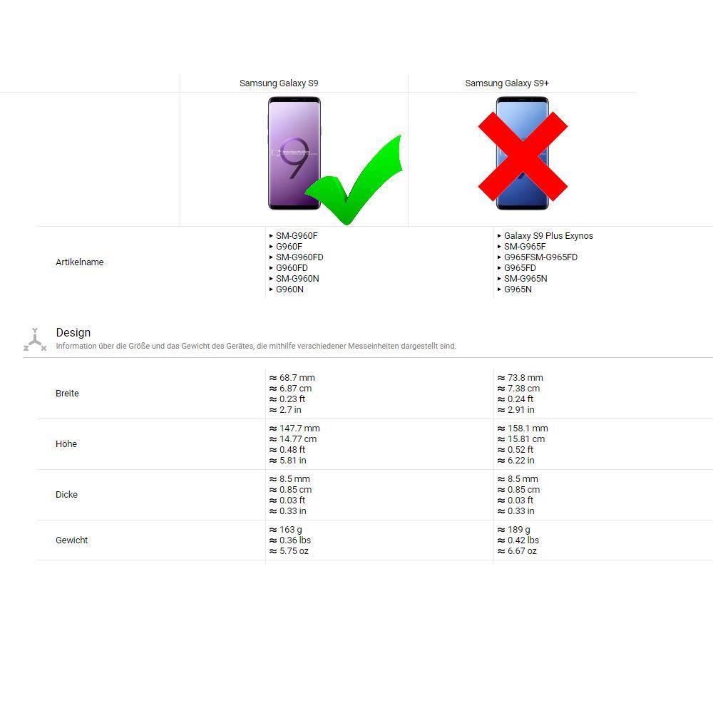 Hard Case für Samsung Galaxy S9 Carbon Fiber Optik Muster