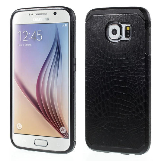Samsung Galaxy S6 G920 TPU Hybrid Case Croco Muster Design