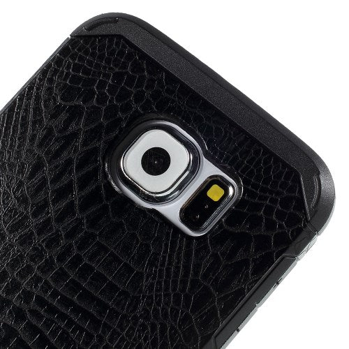 Samsung Galaxy S6 G920 TPU Hybrid Case Croco Muster Design
