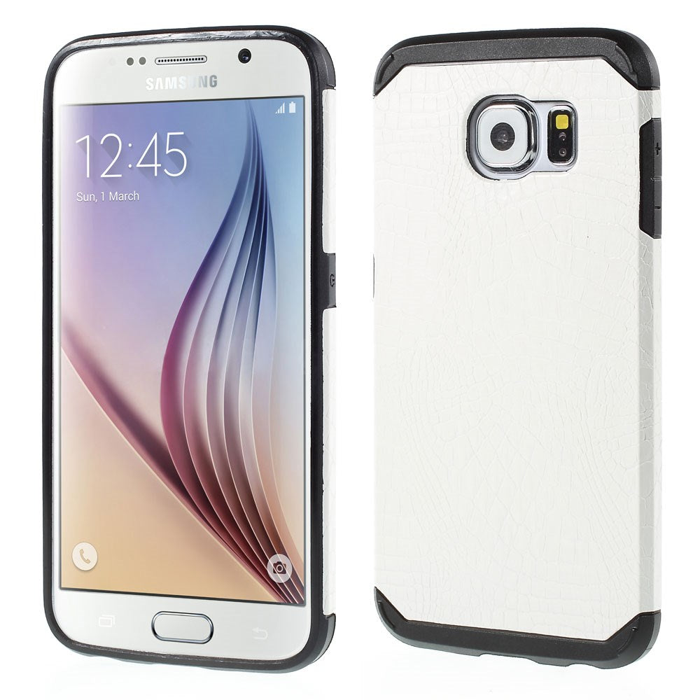 Samsung Galaxy S6 G920 TPU Hybrid Case Croco Muster Design