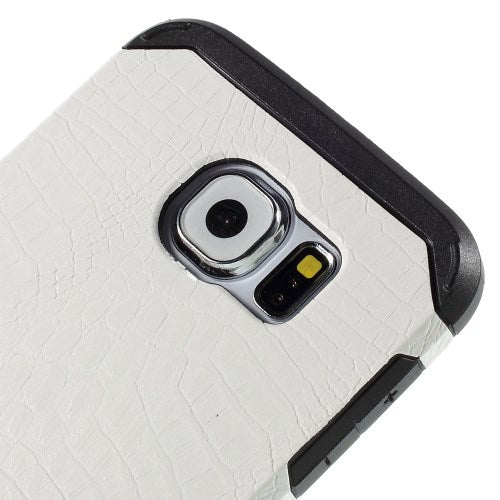 Samsung Galaxy S6 G920 TPU Hybrid Case Croco Muster Design
