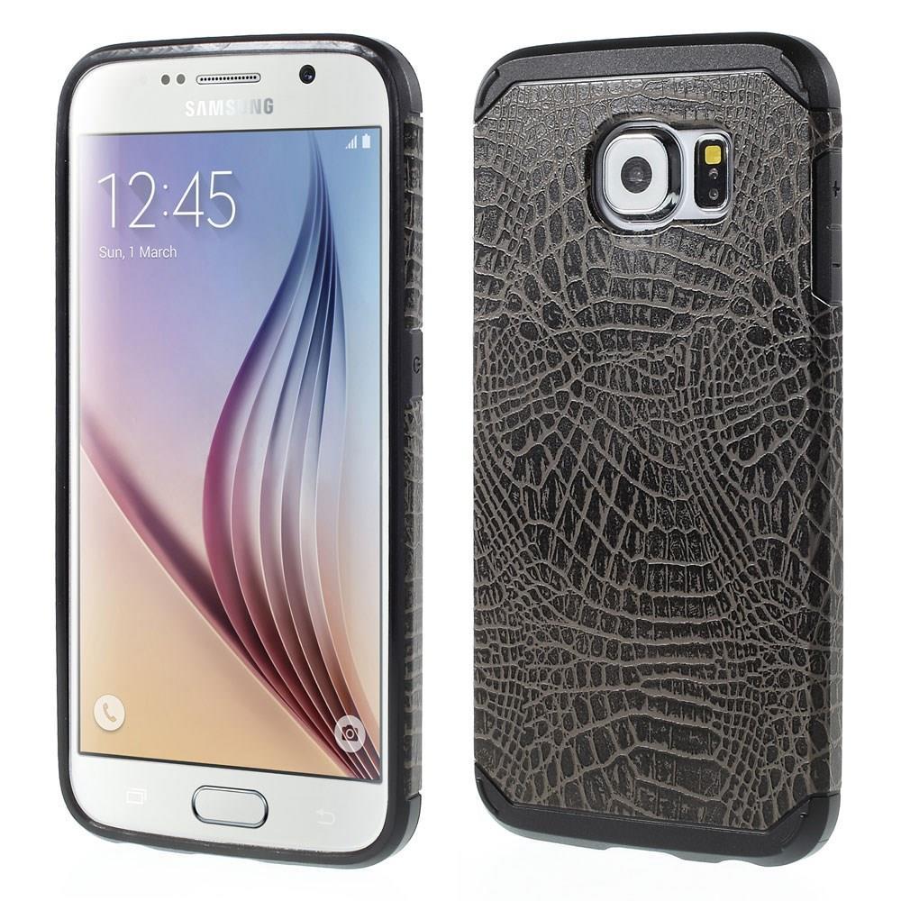 Samsung Galaxy S6 G920 TPU Hybrid Case Croco Muster Design