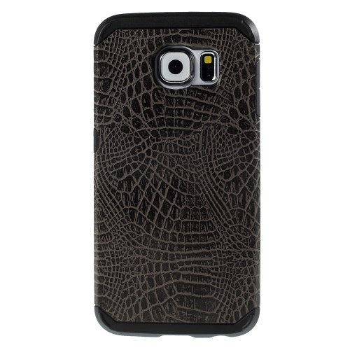 Samsung Galaxy S6 G920 TPU Hybrid Case Croco Muster Design