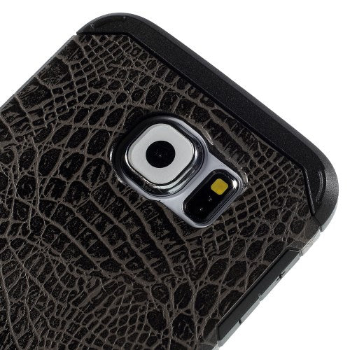 Samsung Galaxy S6 G920 TPU Hybrid Case Croco Muster Design