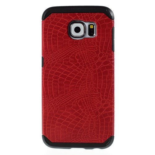 Samsung Galaxy S6 G920 TPU Hybrid Case Croco Muster Design