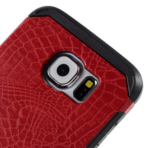 Samsung Galaxy S6 G920 TPU Hybrid Case Croco Muster Design