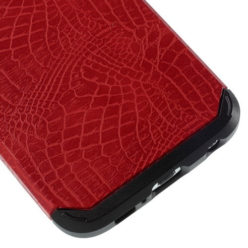 Samsung Galaxy S6 G920 TPU Hybrid Case Croco Muster Design