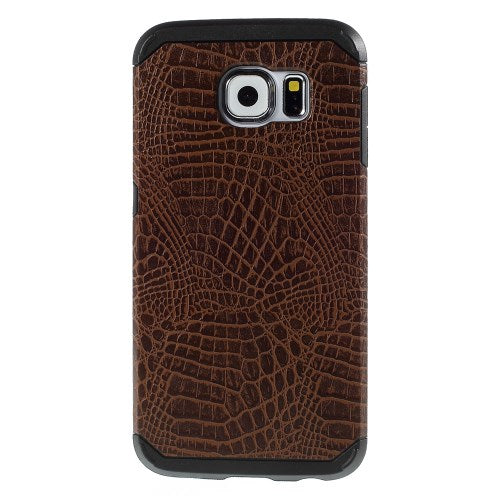 Samsung Galaxy S6 G920 TPU Hybrid Case Croco Muster Design