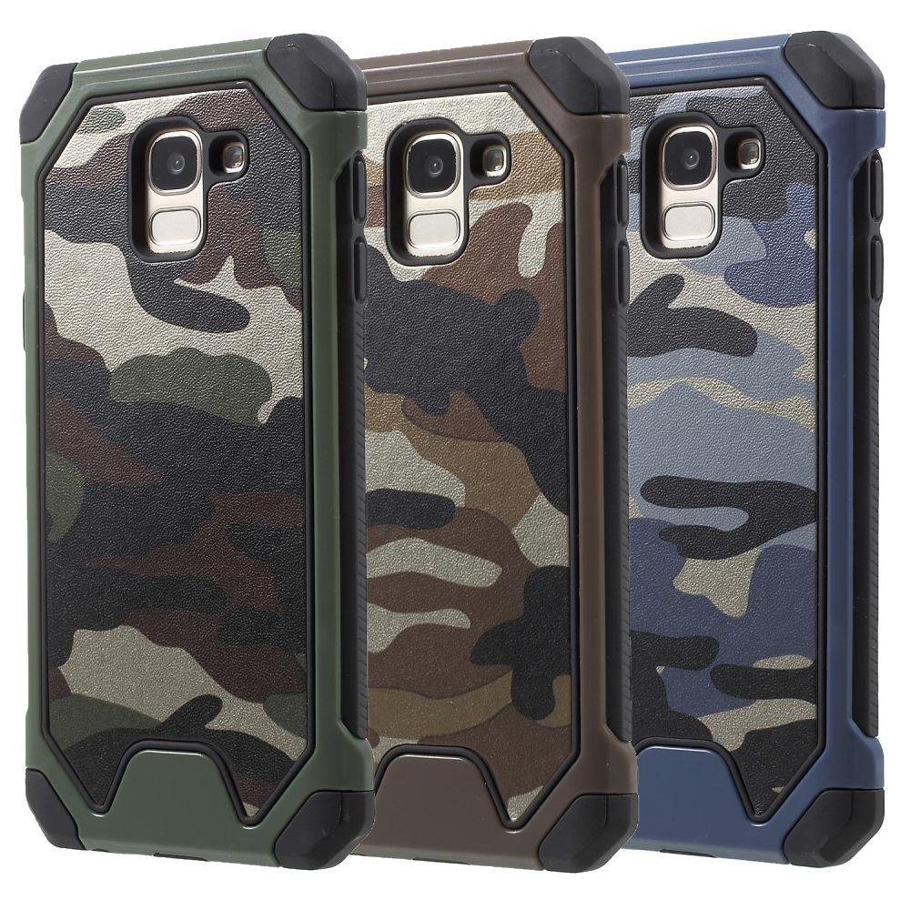 Outdoor Case für Samsung Galaxy J6 (2018) TPU Hybrid Camouflage
