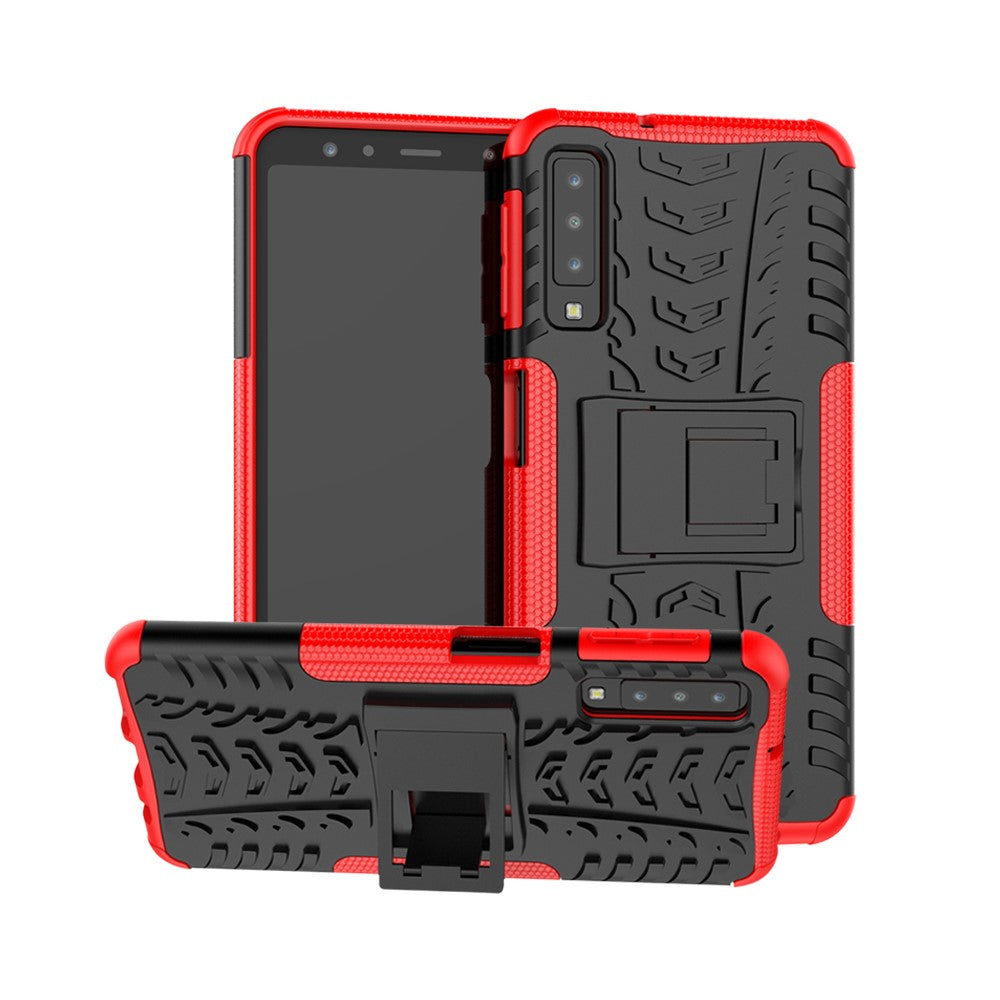Outdoor Case für Samsung Galaxy A7 (2018) Tire Rutschfest Kickstand