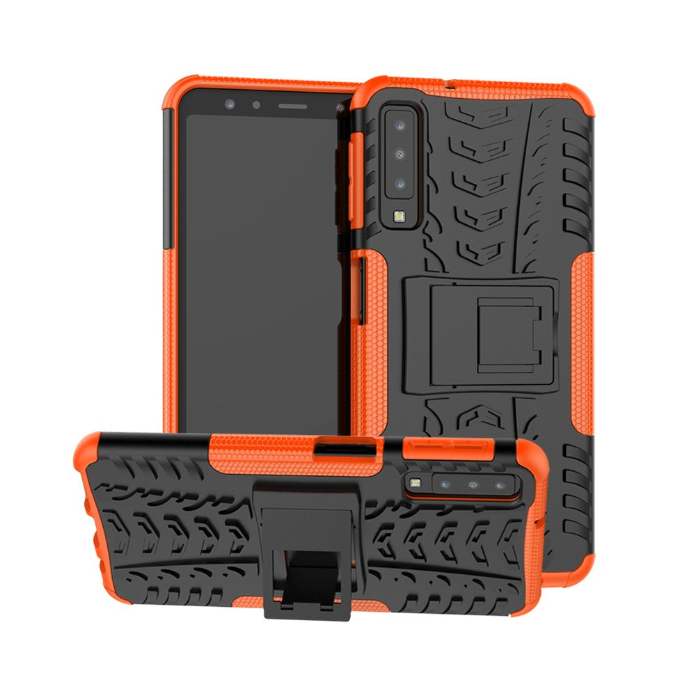 Outdoor Case für Samsung Galaxy A7 (2018) Tire Rutschfest Kickstand