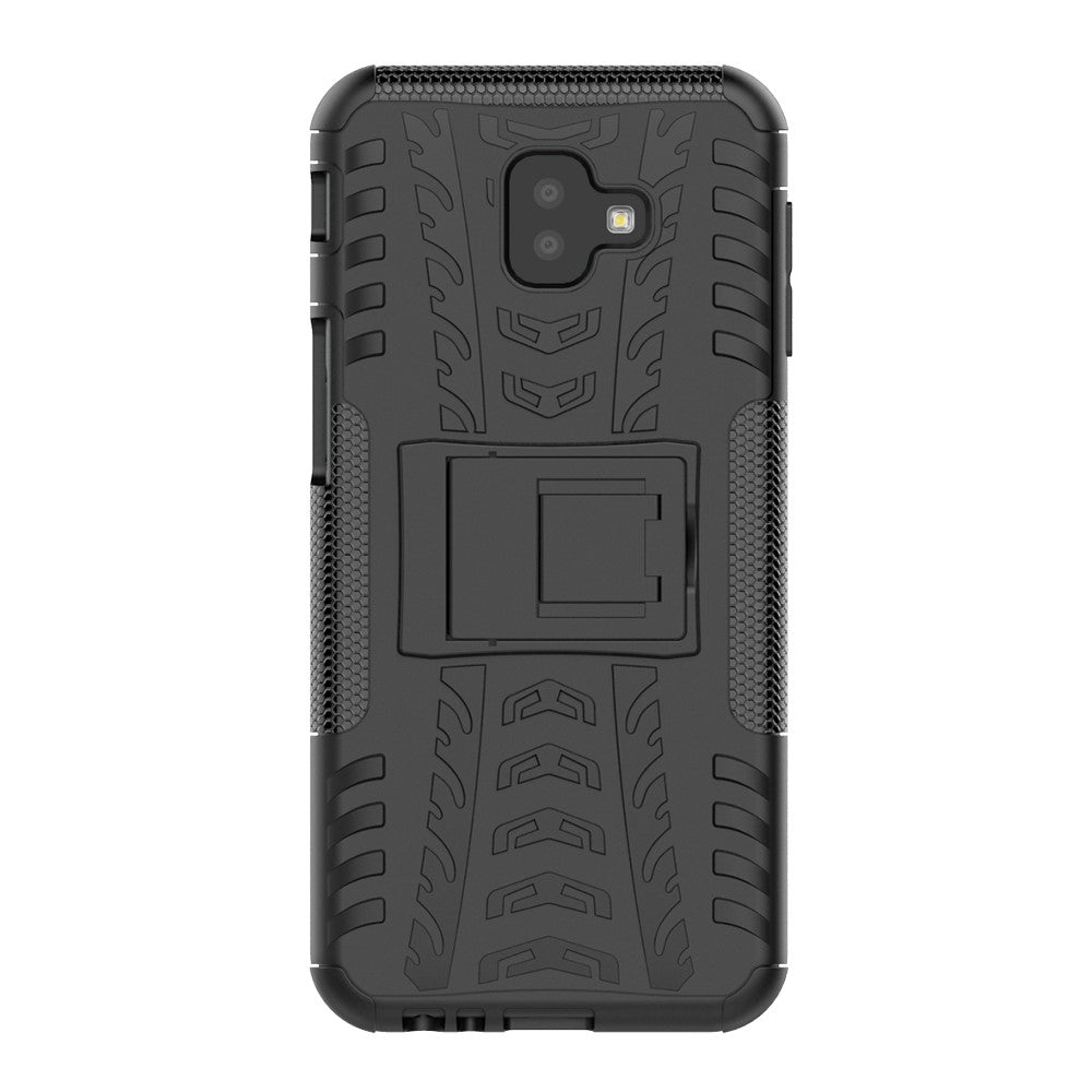 Outdoor Case Tire Rutschfest Kickstand Reifen Hülle für Samsung Galaxy J6+ 2018