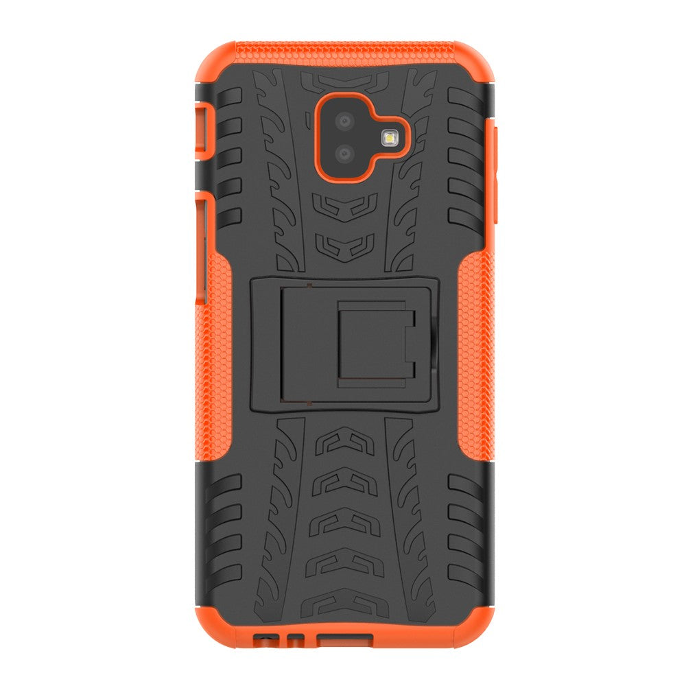 Outdoor Case Tire Rutschfest Kickstand Reifen Hülle für Samsung Galaxy J6+ 2018