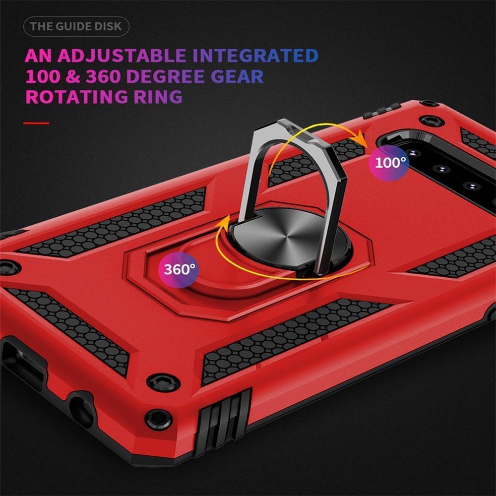 Outdoor Case für Samsung Galaxy S10+ TPU Hybrid Sergeant Armor Metall Ring Hülle