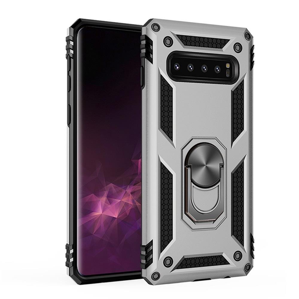 Outdoor Case für Samsung Galaxy S10+ TPU Hybrid Sergeant Armor Metall Ring Hülle