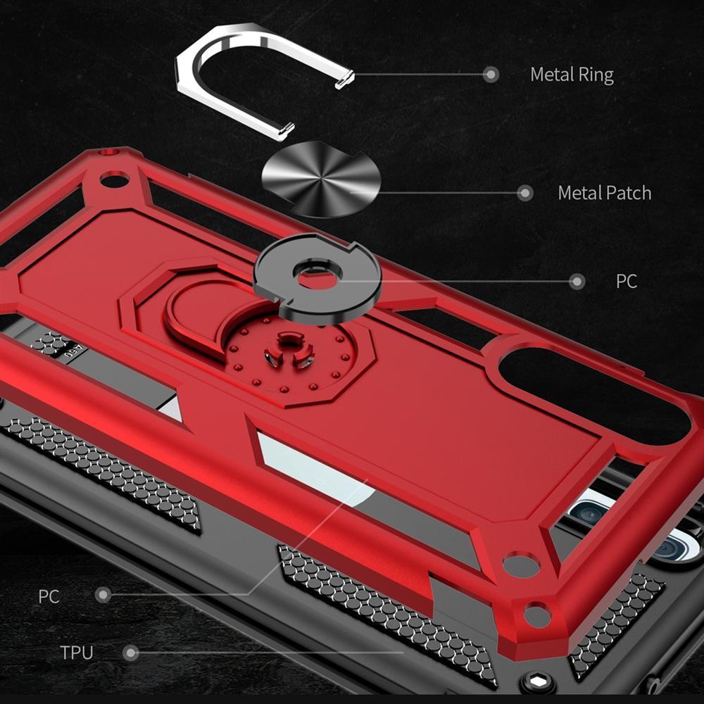 Outdoor Case für Samsung Galaxy A50 TPU Hybrid Sergeant Armor Metall Ring Hülle