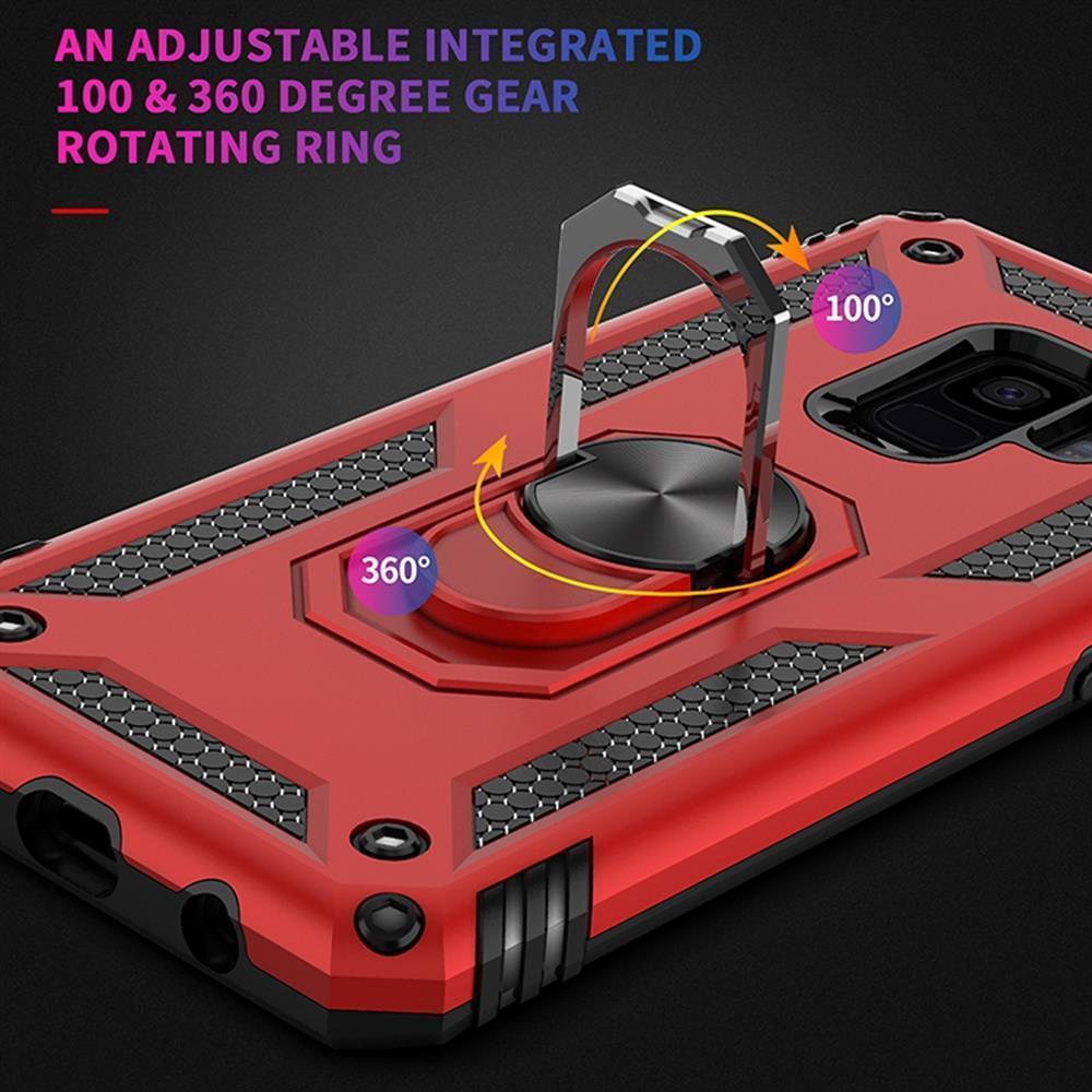 Outdoor Case für Samsung Galaxy S9 TPU Hybrid Sergeant Armor Metall Ring Hülle