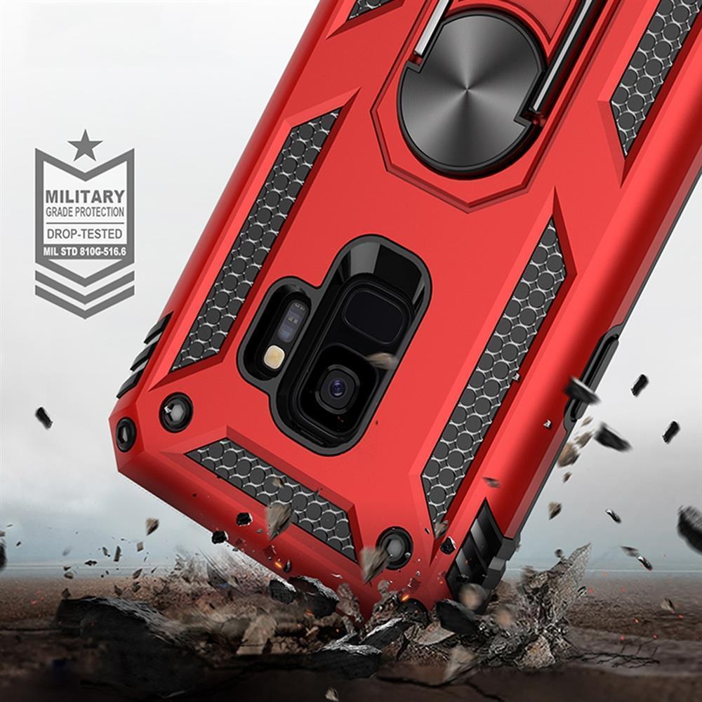 Outdoor Case für Samsung Galaxy S9 TPU Hybrid Sergeant Armor Metall Ring Hülle