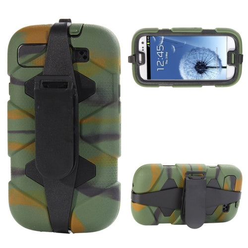 Samsung Galaxy S3 I9300 Outdoor Case Military Duty Silikon Heavy Belt Gürtelclip