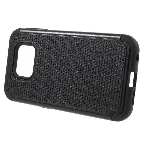 Outdoor Case für Samsung Galaxy S6 Edge G925 Silikon Hybrid Football Grain