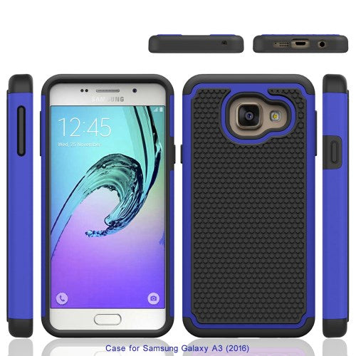 Outdoor Case für Samsung Galaxy A3 A310F (2016) Silikon Hybrid Football Grain