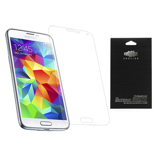 Samsung Galaxy S5 ISME Schutzfolie Clear LCD Screen Protector Reinigungstuch