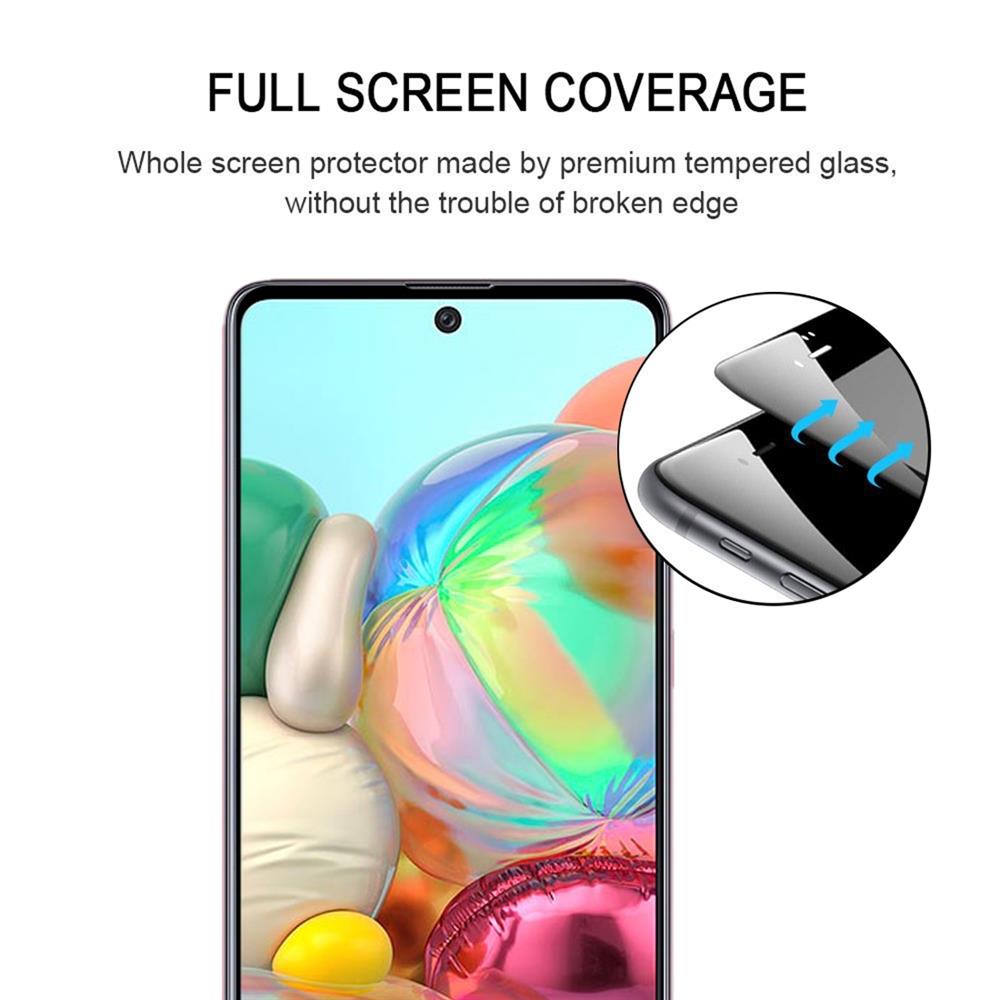 Schutzglas für SAMSUNG GALAXY A71 Full Cover Curved Tempered Glass Schutzfolie