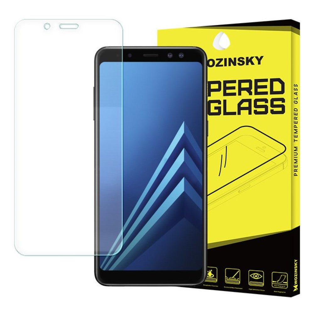 WOZINSKY Schutzglas Folie Tempered Glass Protector für Samsung Galaxy A8 2018