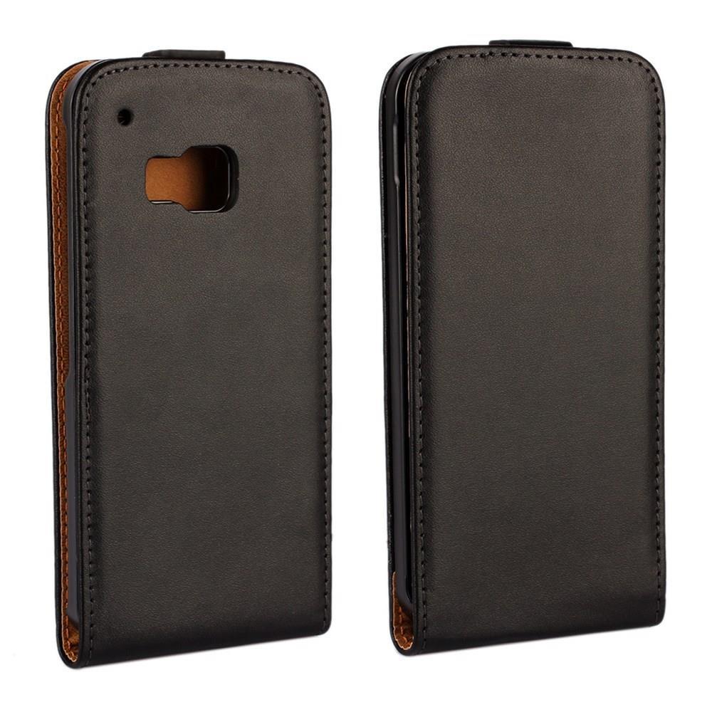 Flip Case für HTC One M9 Echt Leder Vertikal