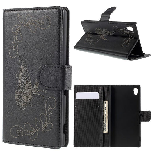 Wallet Case für Sony Xperia Z3+ PLUS Butterfly Pattern