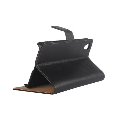 Wallet Case für Sony Xperia XA Genuine Split Echt Leder