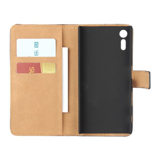 Wallet Case für Sony Xperia XZ XZs Genuine Split Echt Leder