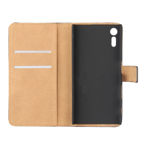 Wallet Case für Sony Xperia XZ XZs Genuine Split Echt Leder