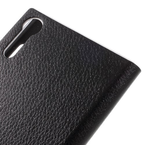 Wallet Case für Sony Xperia XZ XZs Window View Litchi Book Etui