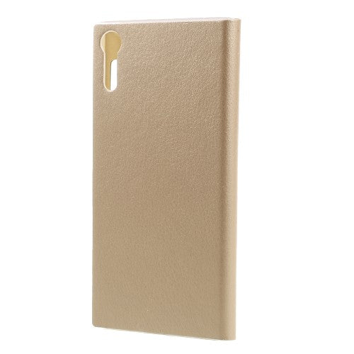 Wallet Case für Sony Xperia XZ XZs Window View Litchi Book Etui