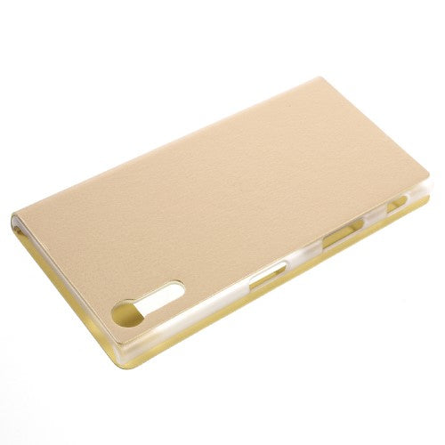 Wallet Case für Sony Xperia XZ XZs Window View Litchi Book Etui