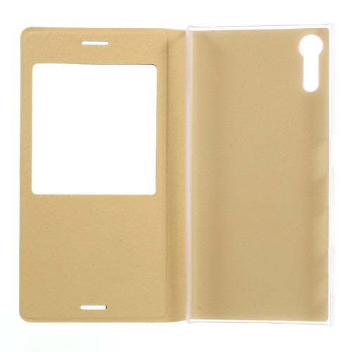 Wallet Case für Sony Xperia XZ XZs Window View Litchi Book Etui