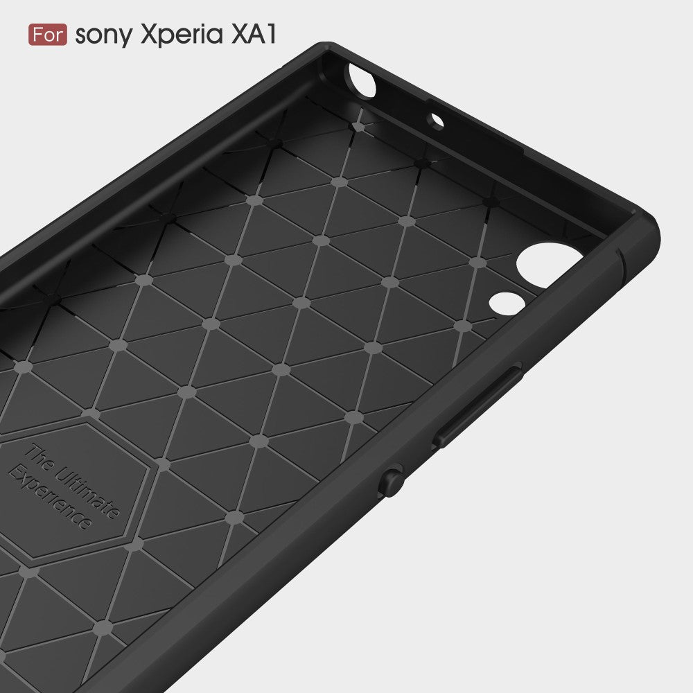 TPU Case für Sony Xperia XA1 Carbon Skin Brushed