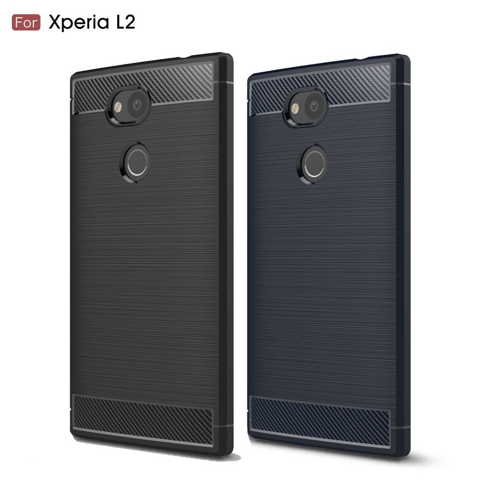 TPU Case für Sony Xperia L2 Carbon Skin Brushed