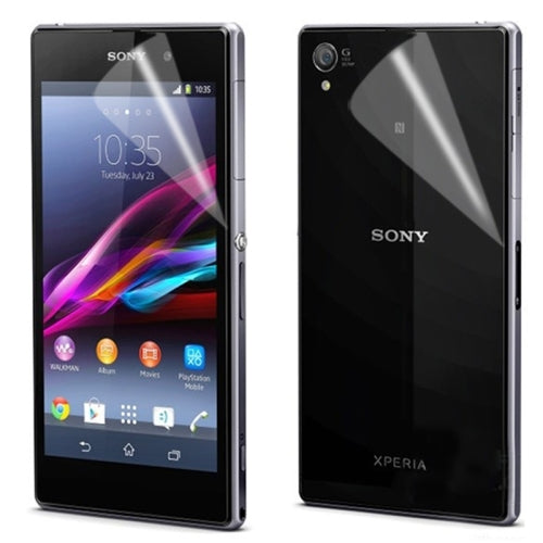 Sony Xperia Z1 L39h Schutzfolie Klar Front + Rückseite LCD Screen Protector Back