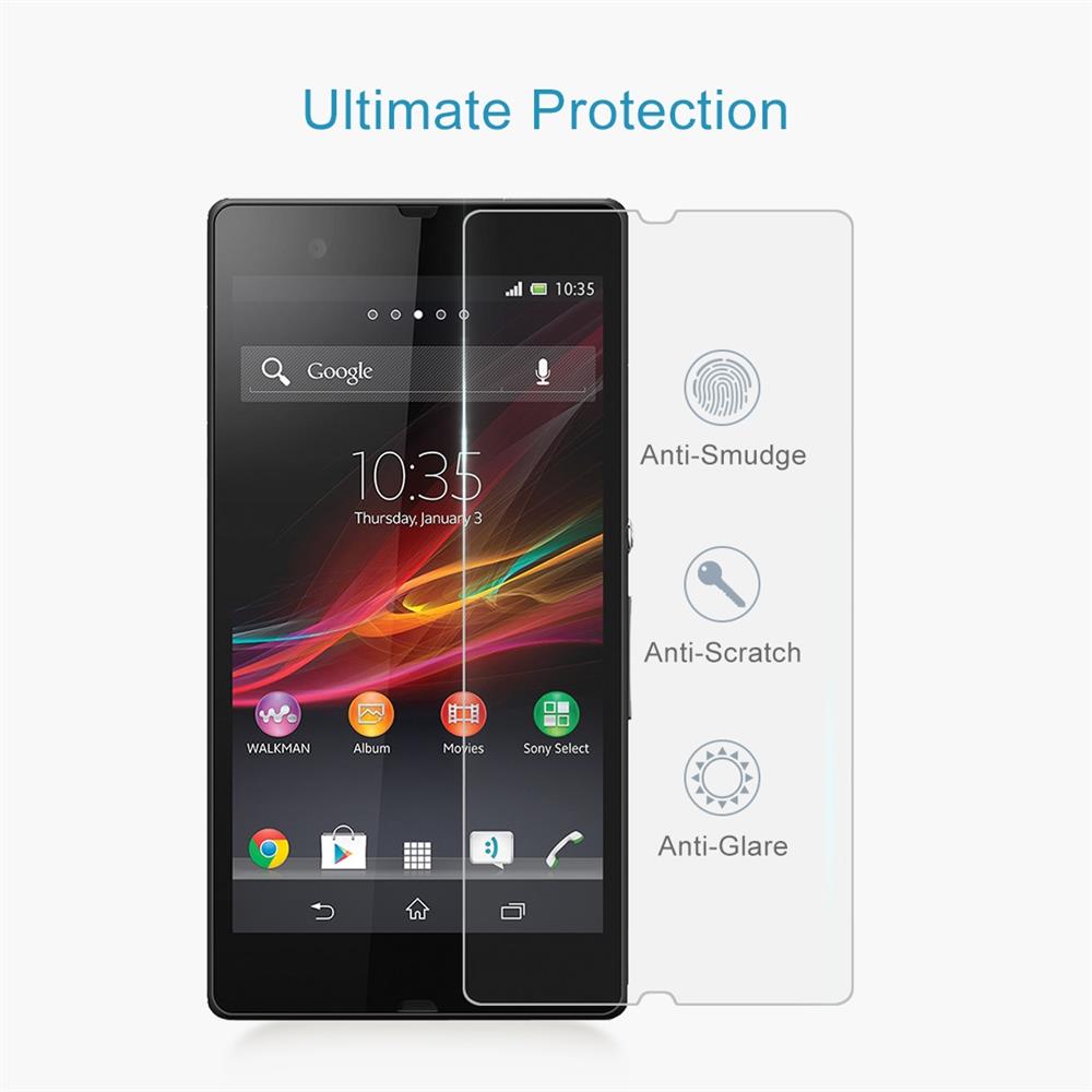 Schutzglas Schutzfolie Hartglas 9H 0,26mmTempered Glass für Sony Xperia Z L36h