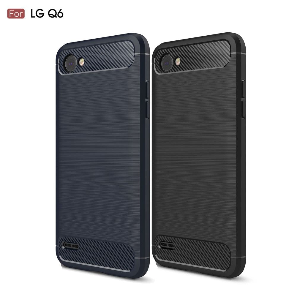 TPU Case für LG Q6 Carbon Skin Brushed