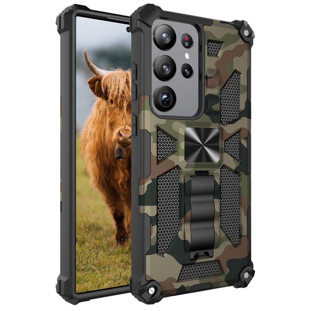Outdoor Hülle für Samsung Galaxy S23 ULTRA Camouflage Shockproof PC Schutzcover