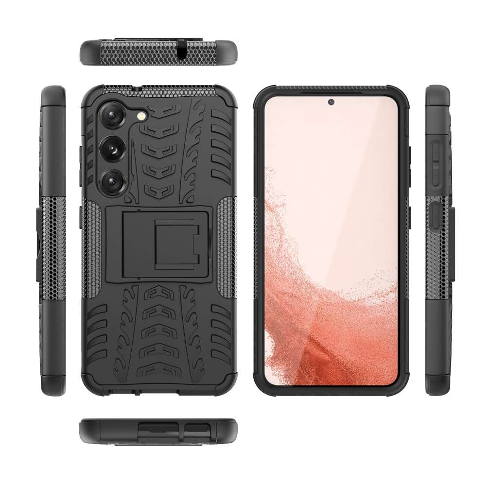 Outdoor Hülle für Samsung Galaxy S23 Tire Rutschfest Kickstand PC TPU Cover Case