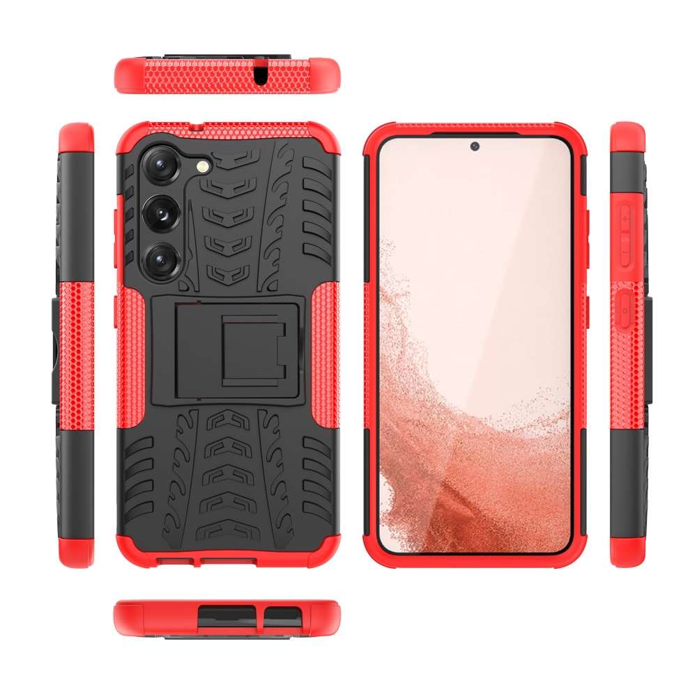 Outdoor Hülle für Samsung Galaxy S23 Tire Rutschfest Kickstand PC TPU Cover Case