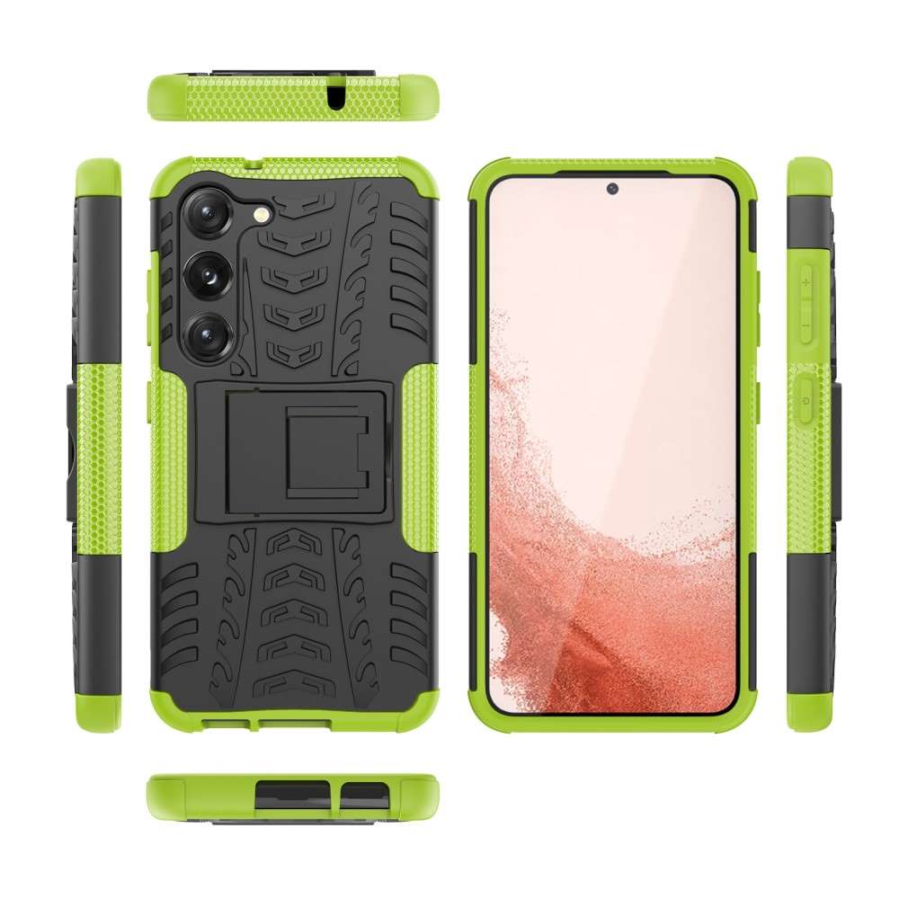 Outdoor Hülle für Samsung Galaxy S23 Tire Rutschfest Kickstand PC TPU Cover Case