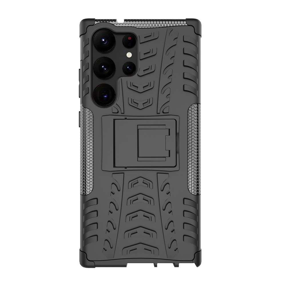 Outdoor Hülle für Samsung Galaxy S23 ULTRA Tire Rutschfest Stand PC TPU Case