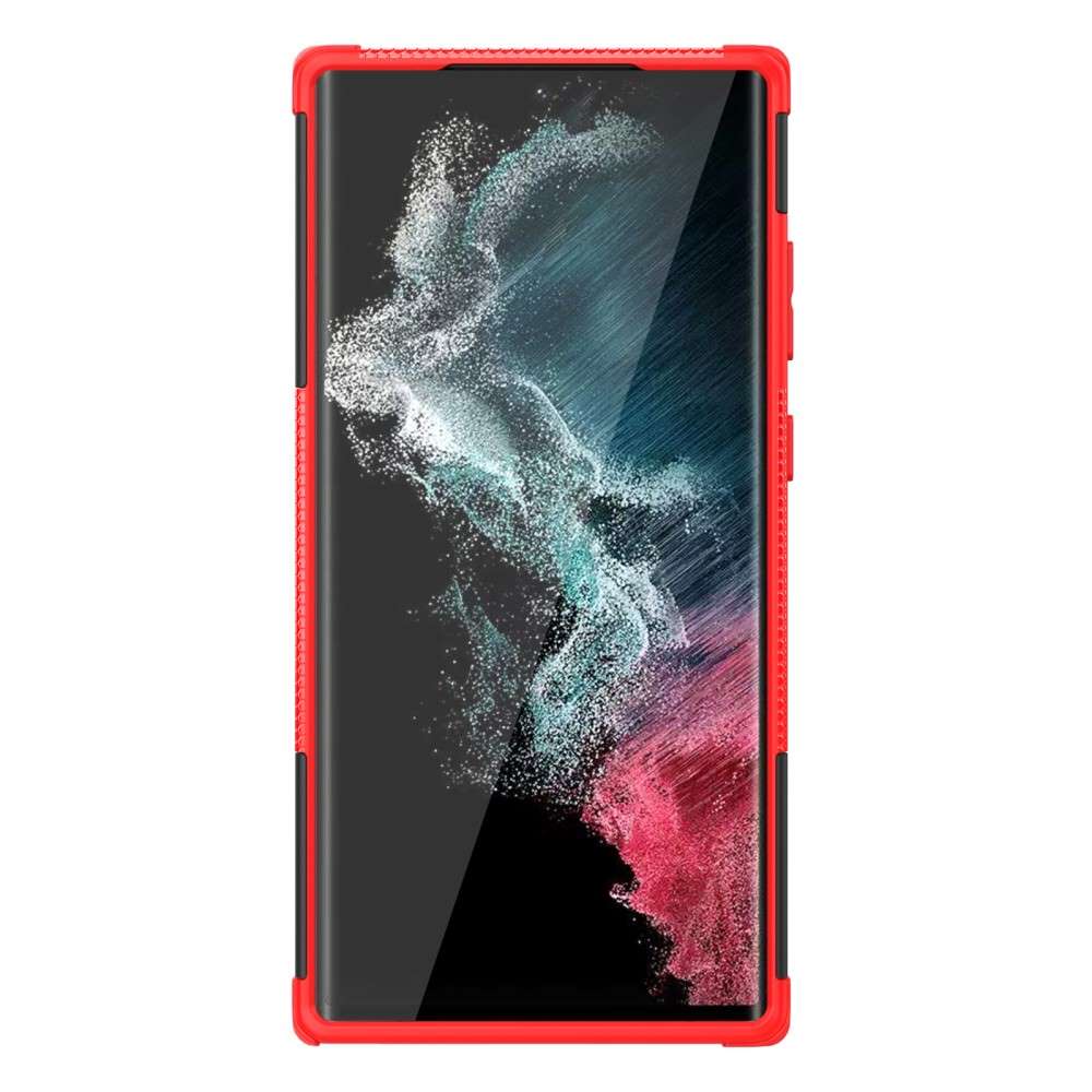 Outdoor Hülle für Samsung Galaxy S23 ULTRA Tire Rutschfest Stand PC TPU Case