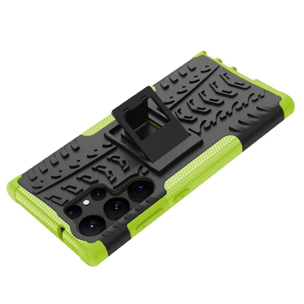 Outdoor Hülle für Samsung Galaxy S23 ULTRA Tire Rutschfest Stand PC TPU Case