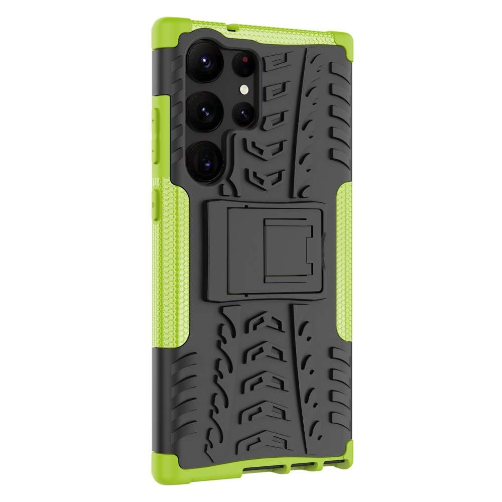 Outdoor Hülle für Samsung Galaxy S23 ULTRA Tire Rutschfest Stand PC TPU Case